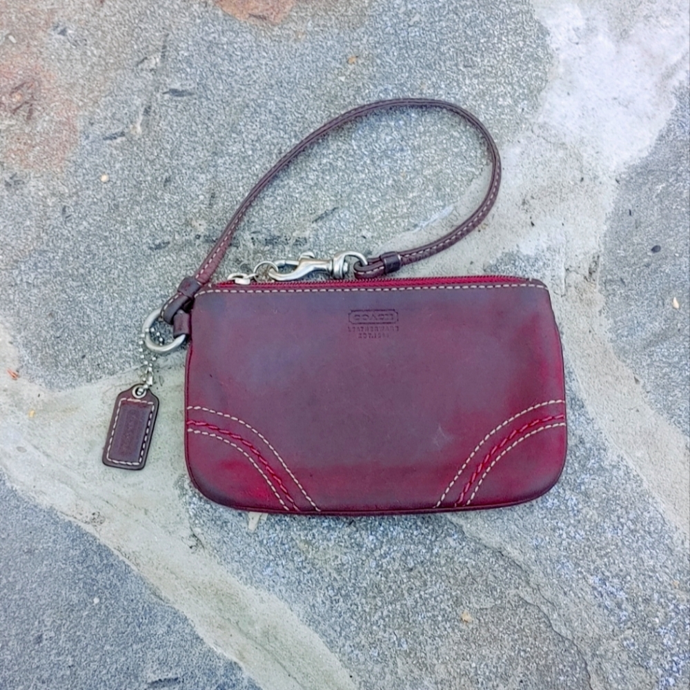 Coach Leather Wristlet